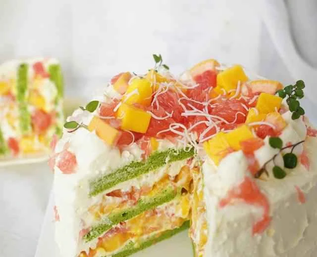 Mango Pomelo Sago Cake Recipe